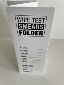 Wipe Test Record Folders for Polyfoam Smears